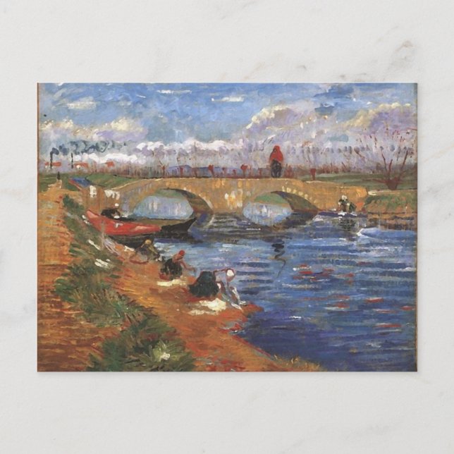 Cartão Postal Ponte Gleize, Canal de Vigueirat, Vincent van Gogh (Frente)