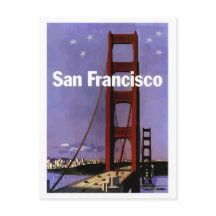 Ponte Golden Gate de São Francisco à noite, vintag