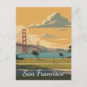 Cartão Postal Ponte Golden Gate de São Francisco Crissy Field