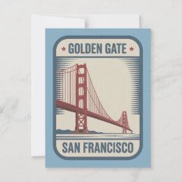 Cartão Postal Ponte Golden Gate de São Francisco Retro