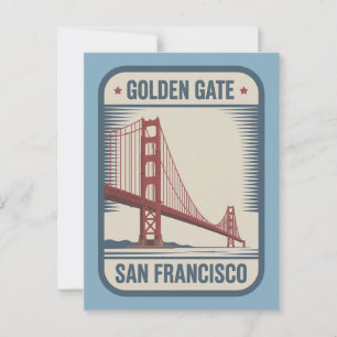 Cartão Postal Ponte Golden Gate de São Francisco Retro