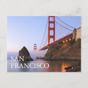 Cartão Postal Ponte Golden Gate   San Francisco Obrigado