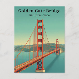 Cartão Postal Ponte Golden Gate São Francisco Viagem Vintage