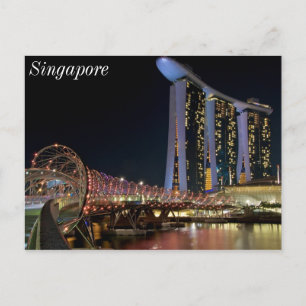 Cartão Postal Ponte Helix de Singapura na Marina Bay Sands
