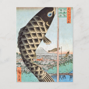 Cartão Postal Ponte HIroshige Kite Suido
