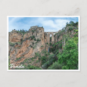Cartão Postal Ponte histórica antiga em Ronda, Espanha