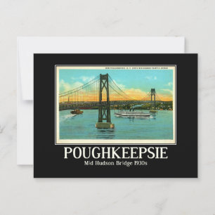 Cartão Postal Ponte Hudson de Médio Poughkeepsie NY 1930