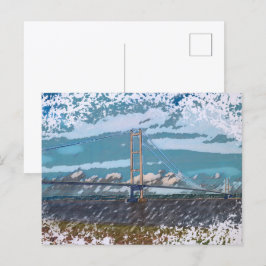 Cartão Postal Ponte Humber Impressionista Paisagem
