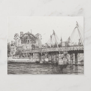 Cartão Postal Ponte Hungerford Londres 30/10/2006