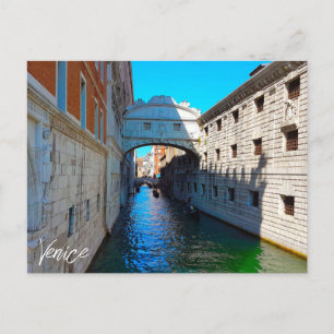 Cartão Postal Ponte Itália de Veneza, Canal Viagem