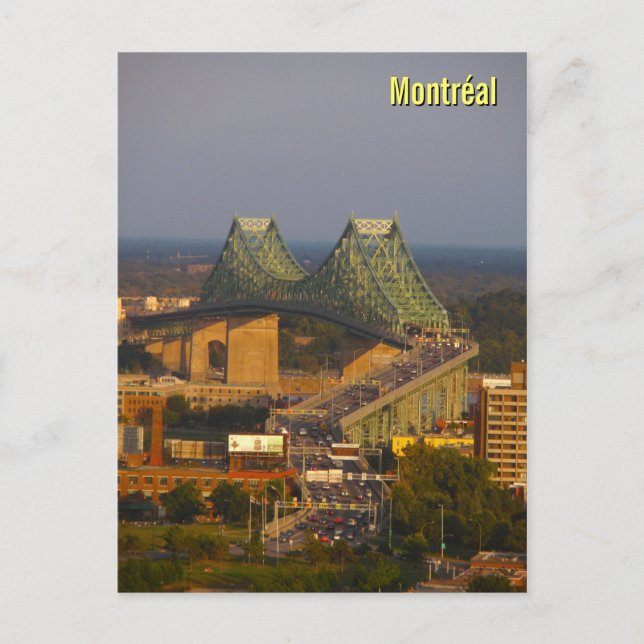 Cartão Postal Ponte Jacques Cartier no Sunset (Frente)