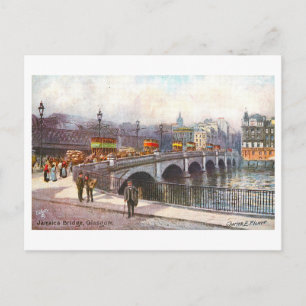 Cartão Postal Ponte Jamaica Vintage, Glasgow, Escócia