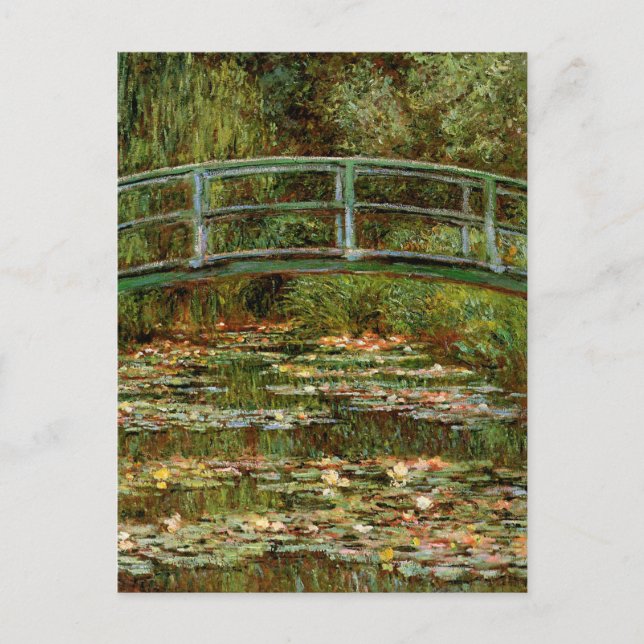 Cartão Postal Ponte Japonesa Francesa Monet Giverney (Frente)