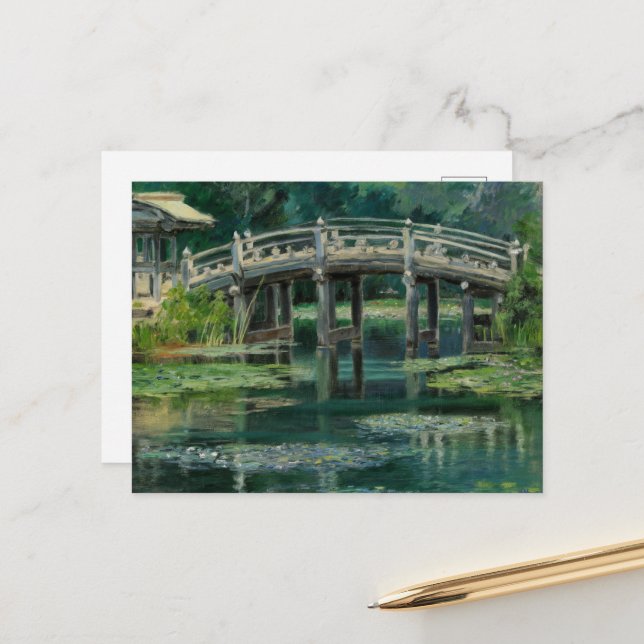 Cartão Postal Ponte Japonesa Lírios Claude Monet Estilo (Frente/Verso In Situ)
