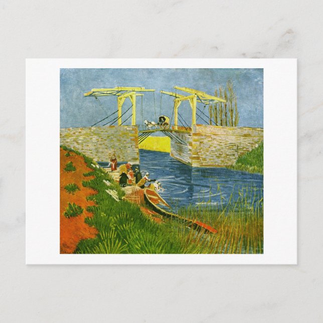 Cartão Postal Ponte Langlois em Arles Van Gogh Fine Art (Frente)