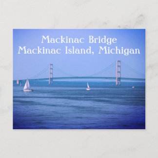 Cartão Postal Ponte Mackinac Ilha Mackinac Michigan