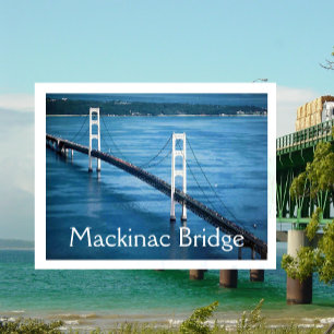Cartão Postal Ponte Mackinac, Mac poderoso, Cartão-postal Michig
