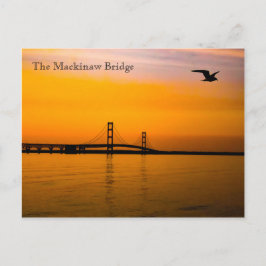 Cartão Postal Ponte Mackinaw no Sunset