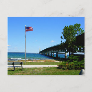 Cartão Postal Ponte majestosa Mackinaw