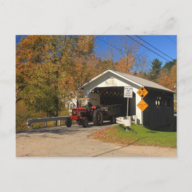 Cartão Postal Ponte Montgomery VT coberta por paredes pretas mai (Frente)