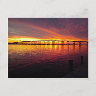Cartão Postal Ponte Morehead City no Sunset