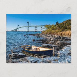Cartão Postal Ponte Newport RI Baía de Narragansett Rhode Island