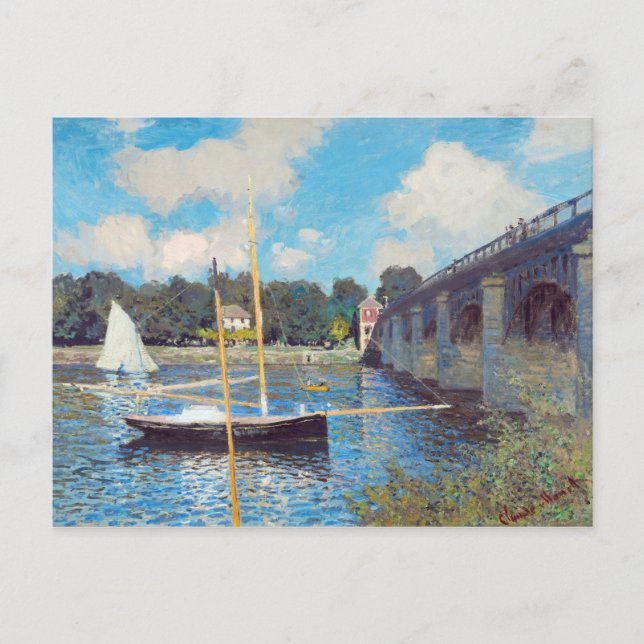 Cartão Postal Ponte no Argenteuil por Claude Monet (Frente)
