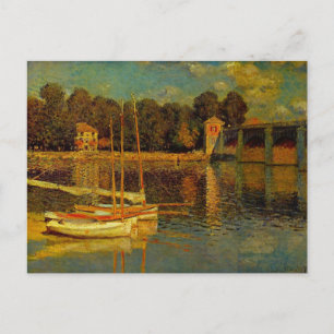 Cartão Postal Ponte no Argenteuil por Claude Monet