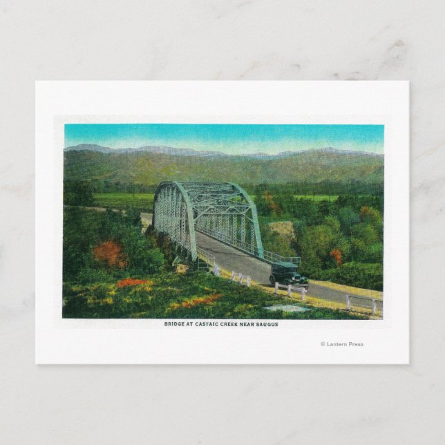 Cartão Postal Ponte no Castaic Creek Perto de Saugus (Frente)