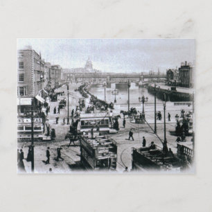 Cartão Postal Ponte O' Connell e o rio Liffey, Dublin