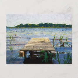 Cartão Postal Ponte pintada na água. Rio Havel.