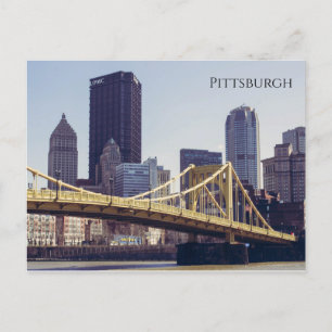 Cartão Postal Ponte Pittsburgh e Edifícios