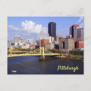 Cartão Postal Ponte Pittsburgh Skyline Alegheny River Clemente