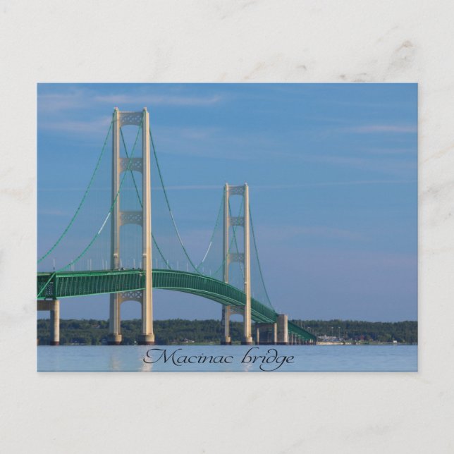 Cartão Postal Ponte postal/Mackinac (Frente)
