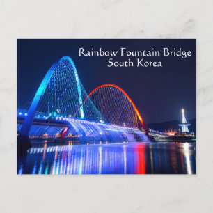 Cartão Postal Ponte Rainbow Fountain Coreia do Sul