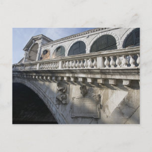 Cartão Postal Ponte Rialto sobre o Grande Canal de Veneza Itáli