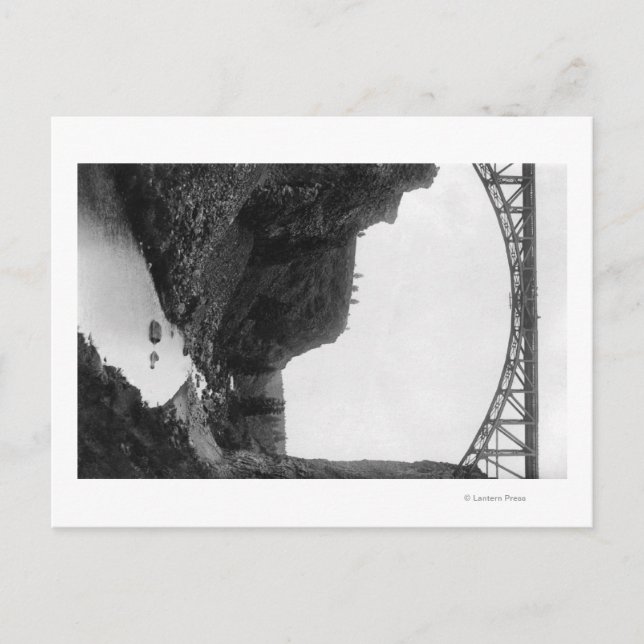 Cartão Postal Ponte Rio Cruzada no Oregon Central (Frente)