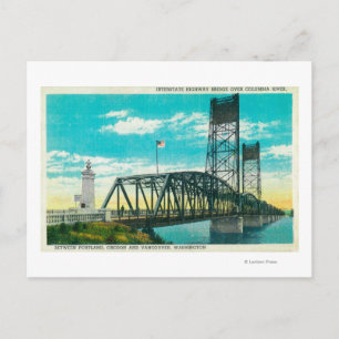 Cartão Postal Ponte Rodoviária Interestadual sobre o Rio Columbi