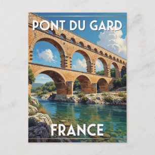 Cartão Postal Ponte Romana de Pont Du Gard, França, Paisagem Cên