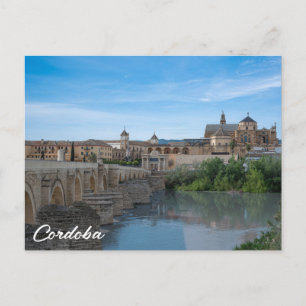Cartão Postal Ponte romana e catedral em Córdova, Espanha