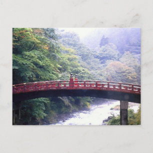 Cartão Postal Ponte Shinkyo Nikko Japão