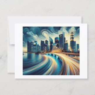 Cartão Postal Ponte sobre a água,