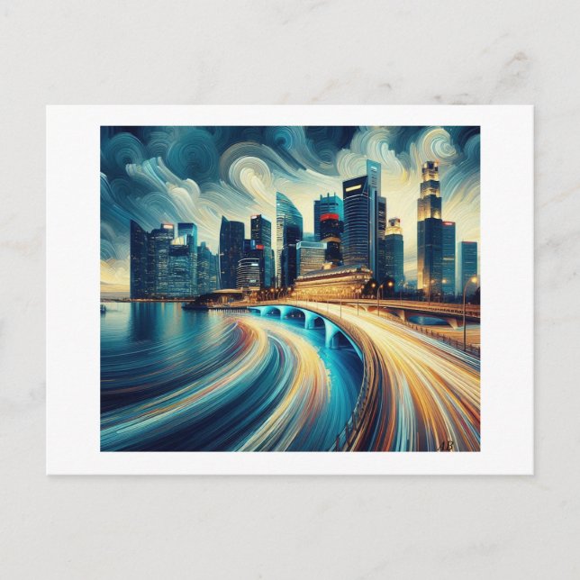 Cartão Postal Ponte sobre a água, (Frente)