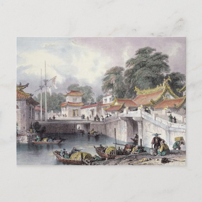 Cartão Postal Ponte sobre o rio em Chapro, c.1850 (c) (Frente)