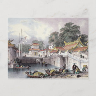 Cartão Postal Ponte sobre o rio em Chapro, c.1850 (c)