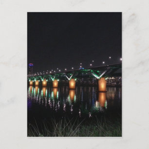 Cartão Postal Ponte sobre o rio Han à noite