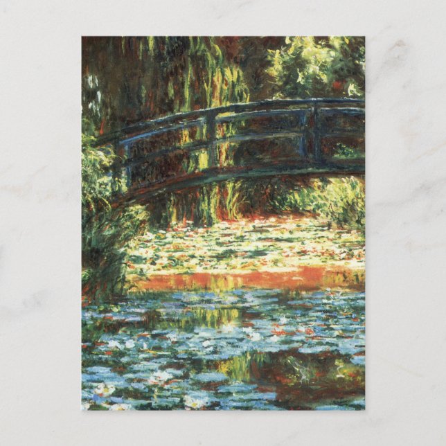 Cartão Postal Ponte sobre o Waterlily Pond, por Claude Monet (Frente)