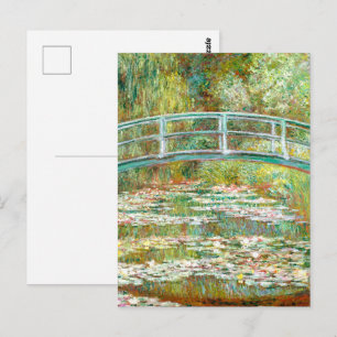 Cartão Postal Ponte sobre um lixão de água por Claude Monet