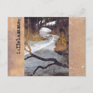 Cartão Postal Ponte sobre uma Corrente Congelada por Alexandra C