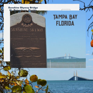Cartão Postal Ponte Sunshine Skyway da Baía de Tampa Flórida